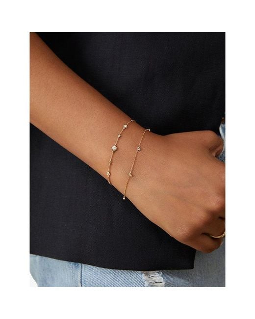 Astley Clarke Metallic Lab Grown 14Ct- And 0.08Ct Lab-Grown Diamond Station Bracelet