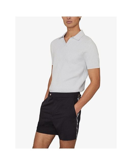 Reiss Blue Sol Striped Swim Shorts for men