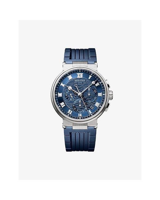 Breguet Blue Marine Chronograph 5527 18Ct- Automatic Watch 42.3Mm for men
