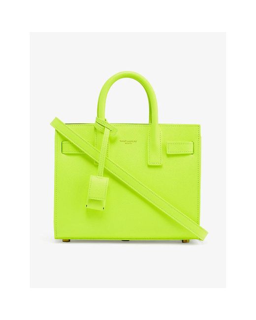 Saint Laurent Sac De Jour Nano Leather Top-handle Bag in Green