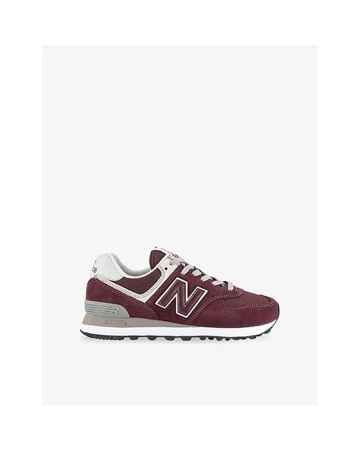 New Balance Purple 574 Suede Trainers