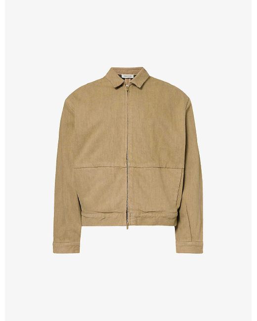 Fear Of God Natural Brand-patch Relaxed-fit Denim Jacket X for men
