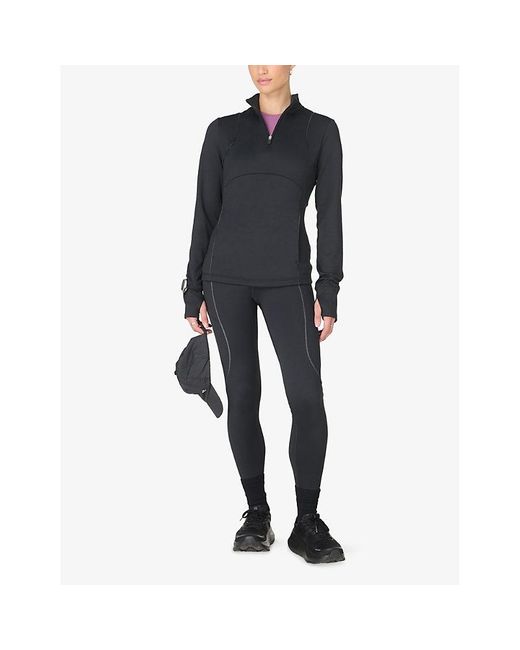 Sweaty Betty Blue Therma Half-Zip Midlayer Top