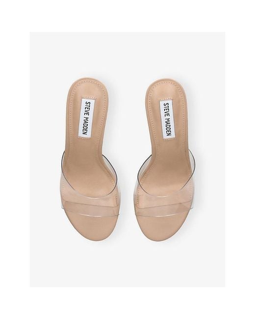 Steve Madden White Rivington Heeled Woven Mules
