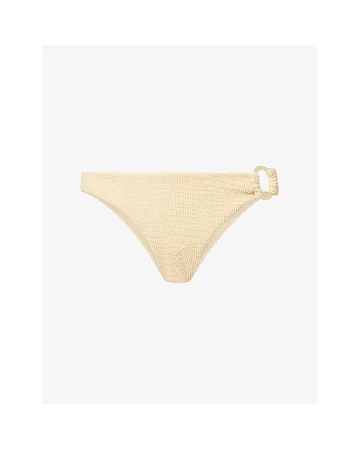 Cheap Monday Natural Bronte Ring-Embellished Bikini Bottoms