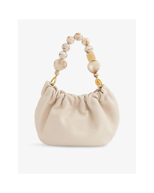 Reiss Natural Erin Leather Shoulder Bag
