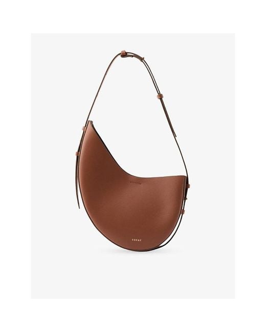 Soeur Brown Wino Leather Shoulder Bag