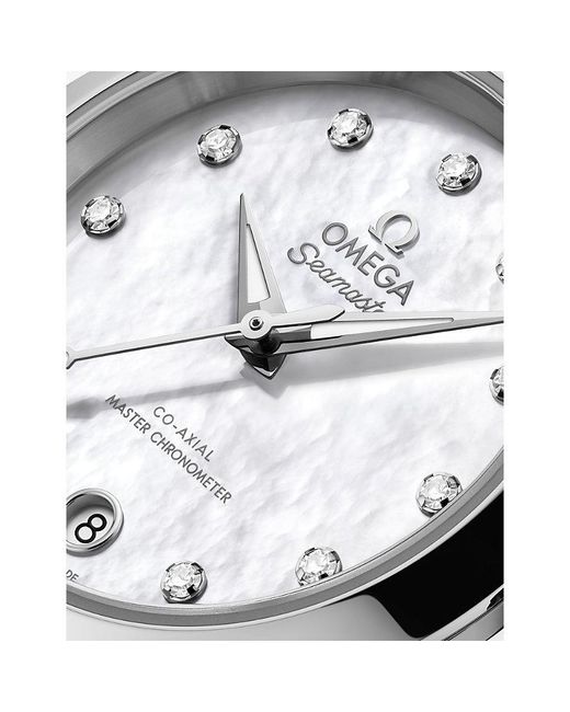 Omega Metallic Seamaster Aqua Terra 150M Stainless-Steel And 0.10Ct Diamond Watch 30Mm