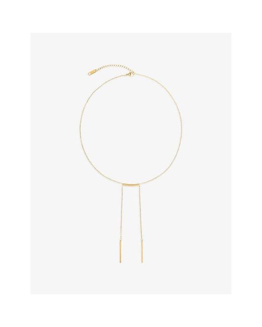 La Maison Du Couturier White Amadeus Gia Large Link 18Ct- Plated Brass Necklace