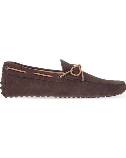 Tod's Brown Scooby Doo Driving Shoes In Leather for men