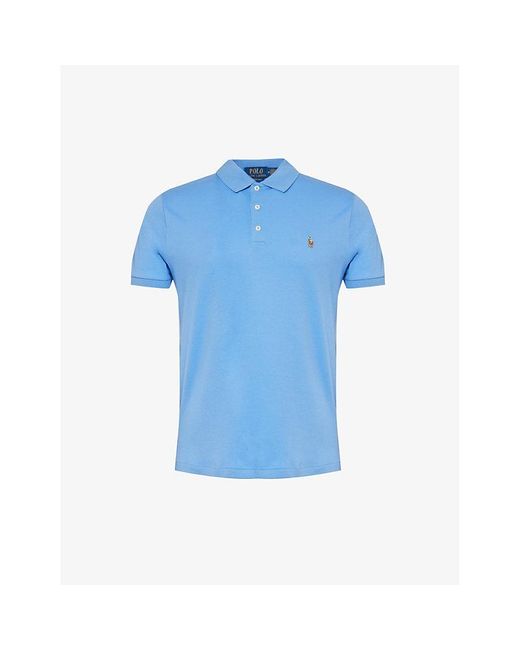 Polo Ralph Lauren Blue Pima Brand-embroidered Cotton-jersey Polo Shirt Xx for men