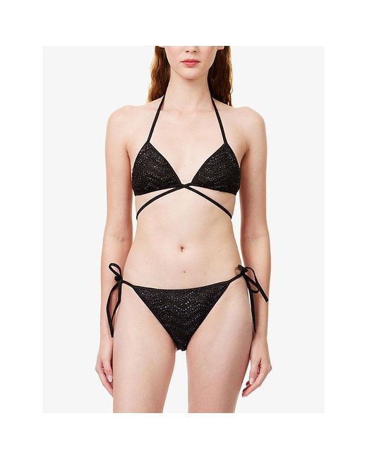 Missoni White Zig-Zag Pattern Bikini Set