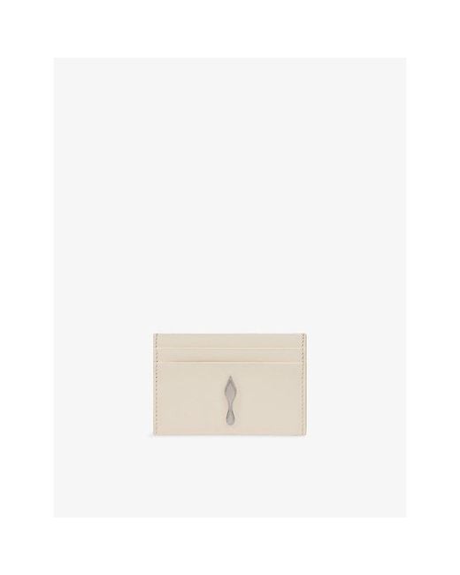 Christian Louboutin White Bettina Leather Card Holder