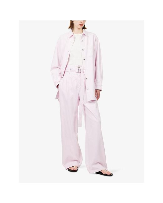 Agolde Pink X Maria Mcmanus A-Line Denim Shirt