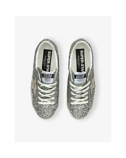 Golden Goose Deluxe Brand Metallic Super Star 65224 Glitter-Embellished Trainers