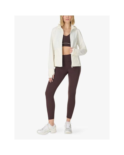 Sweaty Betty Brown Power 7/8 Contrast Stitch Gym Leggings