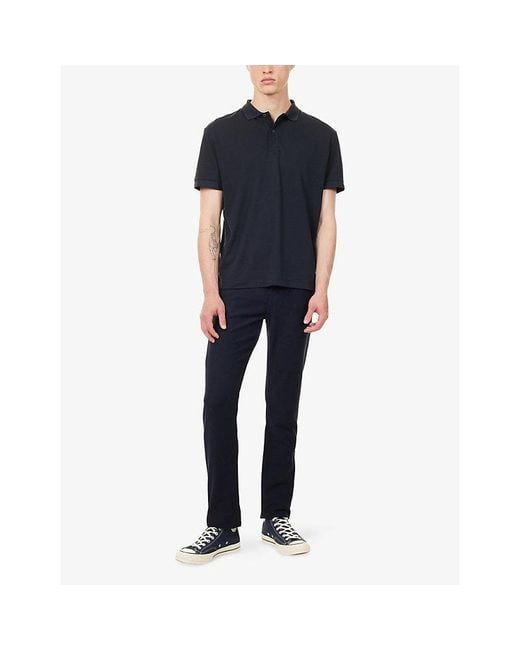 7 For All Mankind Blue Slimmy Tapered-Leg Stretch-Denim Jeans for men