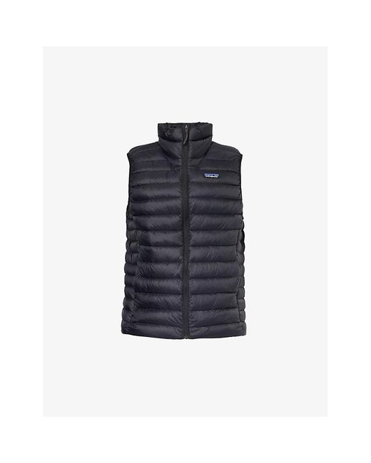 Patagonia Blue Padded High-neck Recycled-nylon Down Gilet X for men