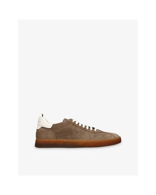 Officine Creative Brown Halo Suede Trainers for men