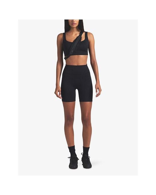 NikeSKIMS Black Matte Scoop-Neck Sports Bra