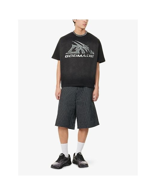 GODMADE Black Core Graphic-Print Cotton T-Shirt for men