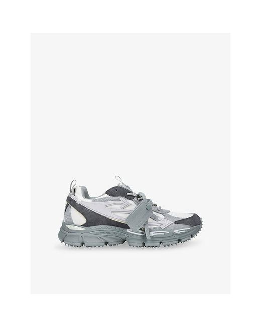 Off-White c/o Virgil Abloh Gray Be Right Back Suede Trainers for men