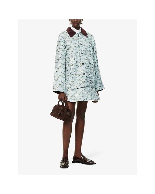 Sister Jane Mist Jacquard Woven Jacket in White | Lyst UK