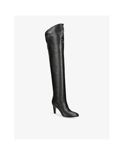 Chloé Black Eve Over-The-Knee Leather Boots