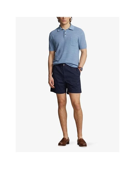 Polo Ralph Lauren Blue Polo Prepster Logo-Embroidered Stretch-Cotton Shorts for men