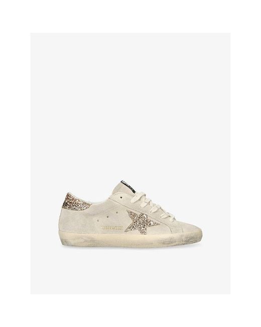 Golden Goose Deluxe Brand Natural Super-Star Suede Low-Top Trainers