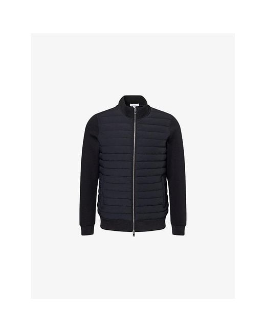 Arne Blue Hybrid Quilted Shell Jacket for men