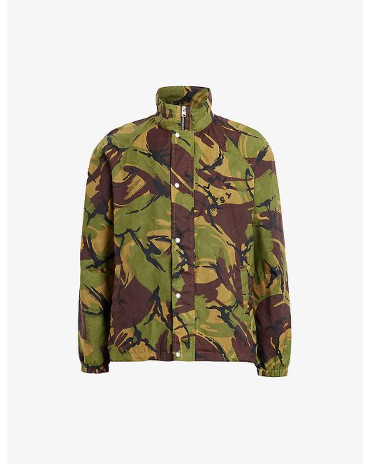 AllSaints Green Tierra Camouflage-print Shell Jacket X for men