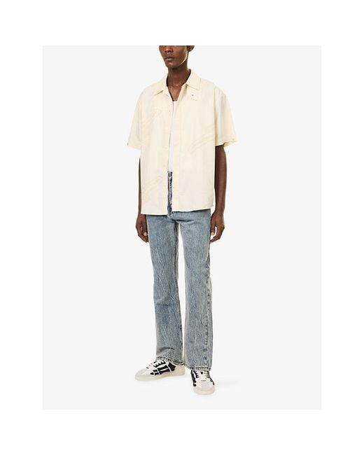 1886 White Monogram Logo-Printed Cotton Shirt for men