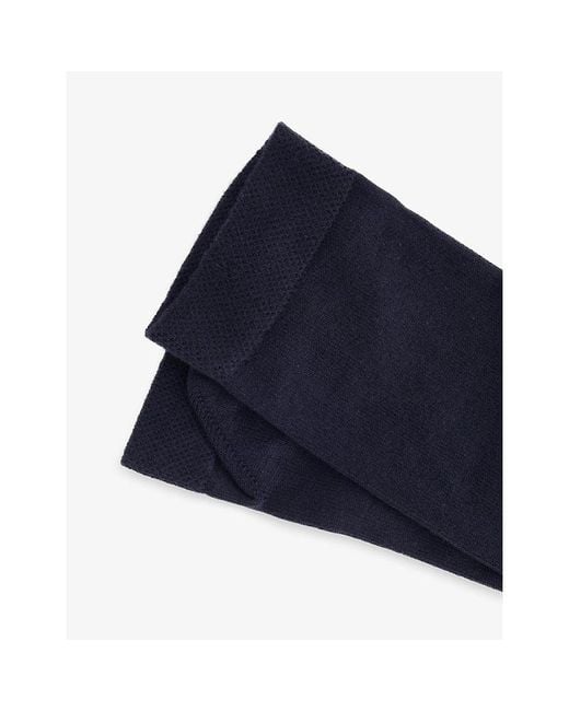 Falke Blue Sensitive London Stretch-Cotton Blend Socks