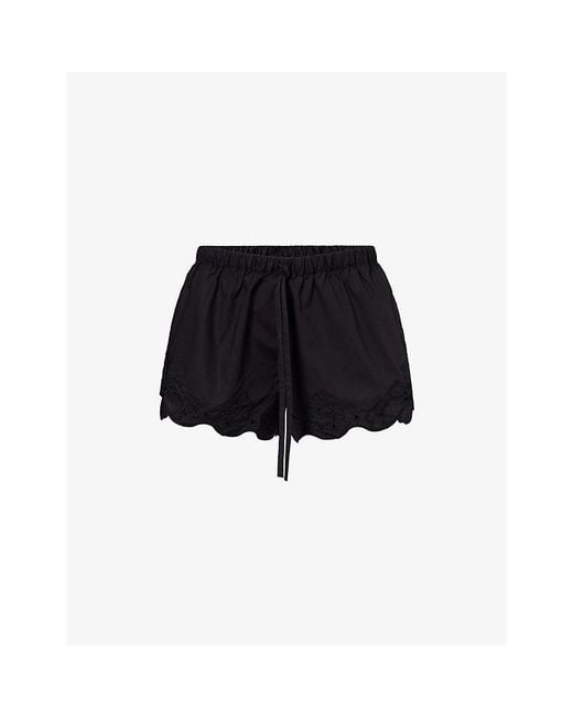 Sir Black Klara Embroidered Cotton Shorts
