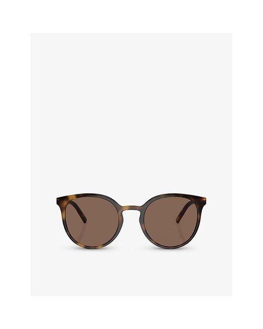 Dolce & Gabbana Brown Dg6189u Phantos-frame Tortoiseshell Injected Sunglasses