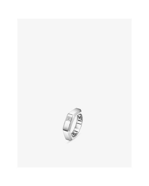 Messika White Moderniste Medium 18Ct And 0.03Ct Diamond Ring