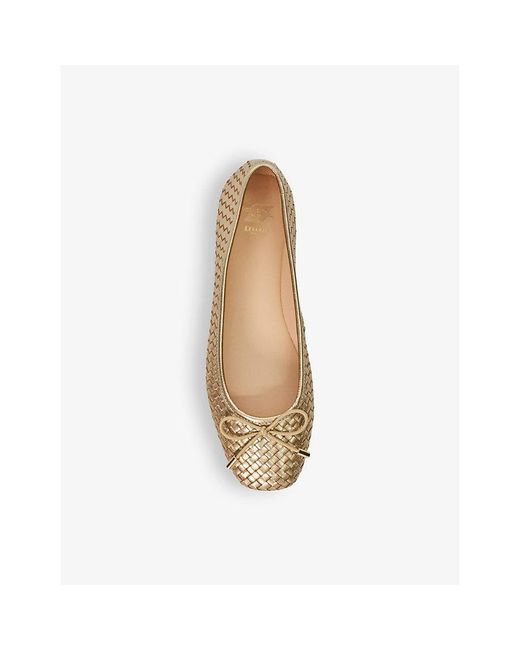 Dune hennah woven ballerina shoes new arrivals