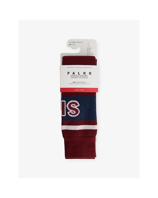 Falke Red Sk2 Intermediate Skiing Knit Socks