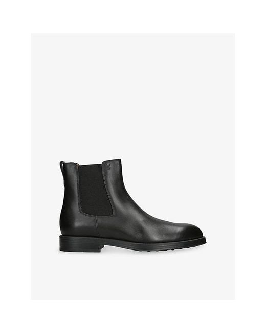 Tod's Black Stiva Leather Boots for men