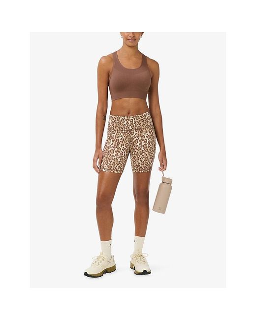 Sweaty Betty Brown Stamina Seamless Sports Bra
