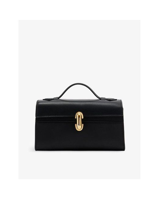 SAVETTE Black Symmetry Pochette Leather Bag