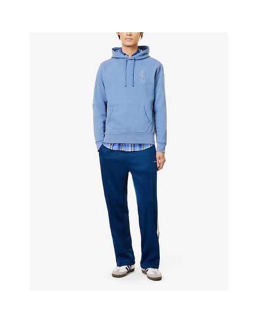 Polo Ralph Lauren Blue Logo-embroidered Cotton-jersey Hoody for men