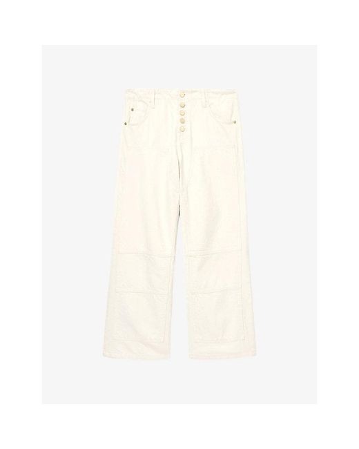 AllSaints White Tay Carpenter Wide-Leg Denim Jeans