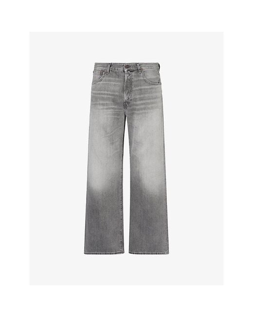Acne Gray Orlando Straight-Leg Denim Jeans for men