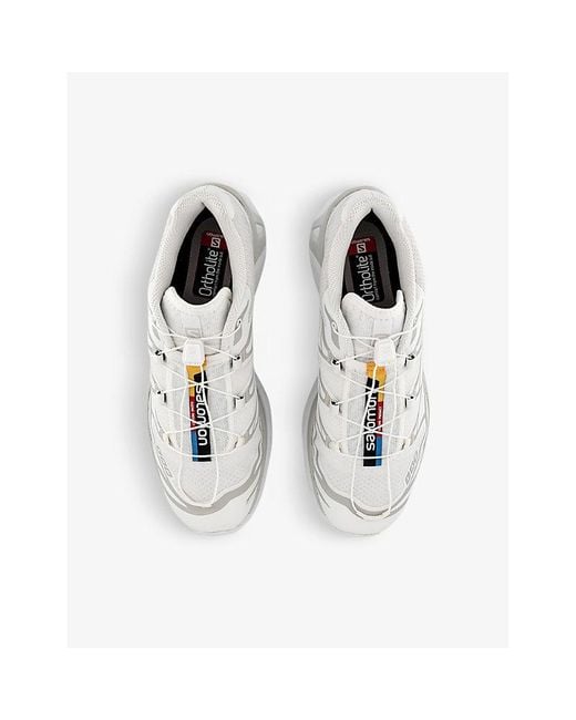 Salomon White Xt-6 Quick-Lace Mesh Low-Top Trainers for men