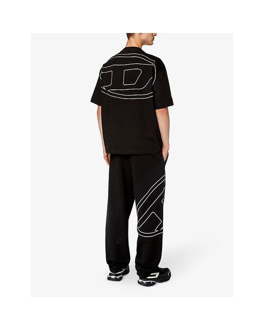 DIESEL Black T-Boggy Logo-Print Short-Sleeve Cotton T-Shirt for men