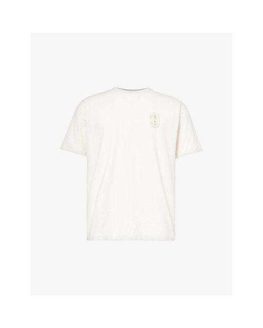 Patagonia White Clean Climb Trade Responsibili-tee Recycled Cotton And Recycled Polyester-blend T-shirt for men