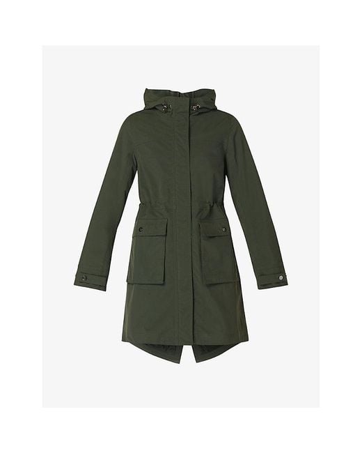 Sweaty Betty Green Stride Oversized Waterproof Parka Jacket