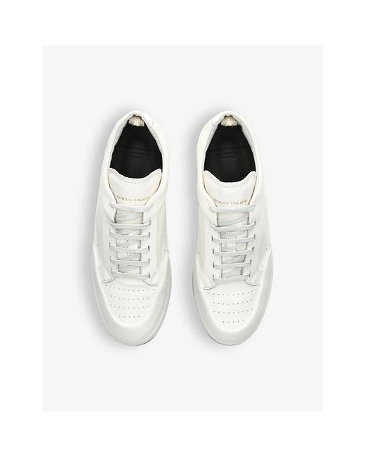 Officine Creative White Ace Perforated Leather Low-top Trainers for men